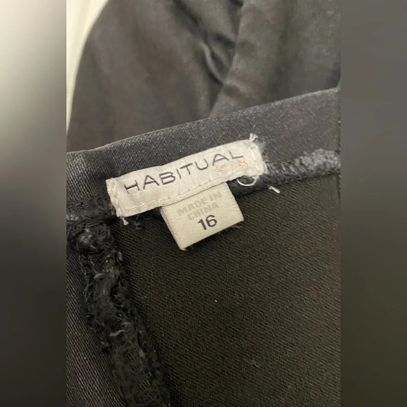 NWT Habitual Puff Sleeve Girls Dress - Black Juniors Size 16 - Picture 6 of 9